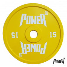 Диск 15 кг для штанги металлический / стальной Power35