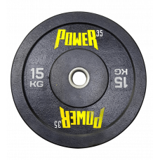 Диск бамперный для штанги 15 кг Power35